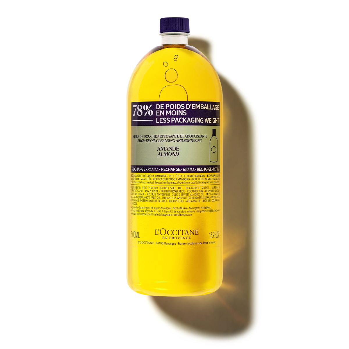 

Масло для душа увлажняющее Миндальное 500 мл, сменный блок