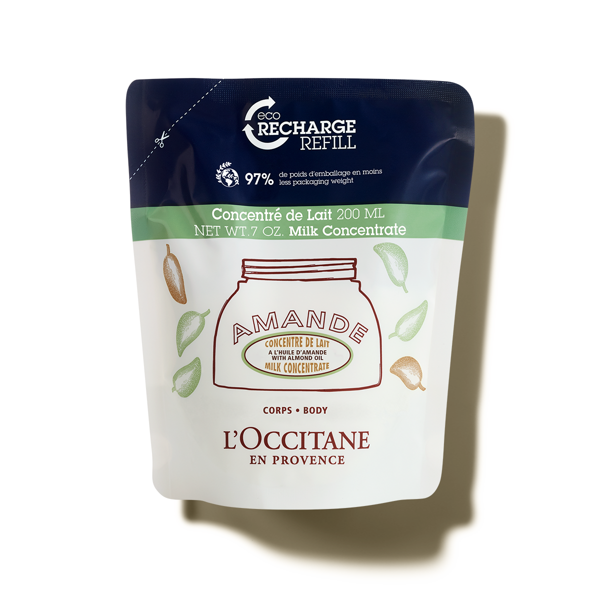 

Молочко для упругости кожи тела Миндальное 200 мл, сменный блок